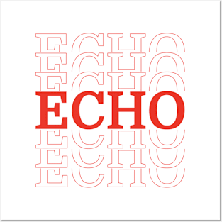 Echo Repeated (Stacked Lines) Posters and Art